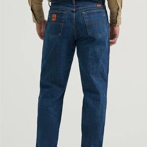 Wrangler Men's Fire Resistant Dark Blue Relaxed Jeans